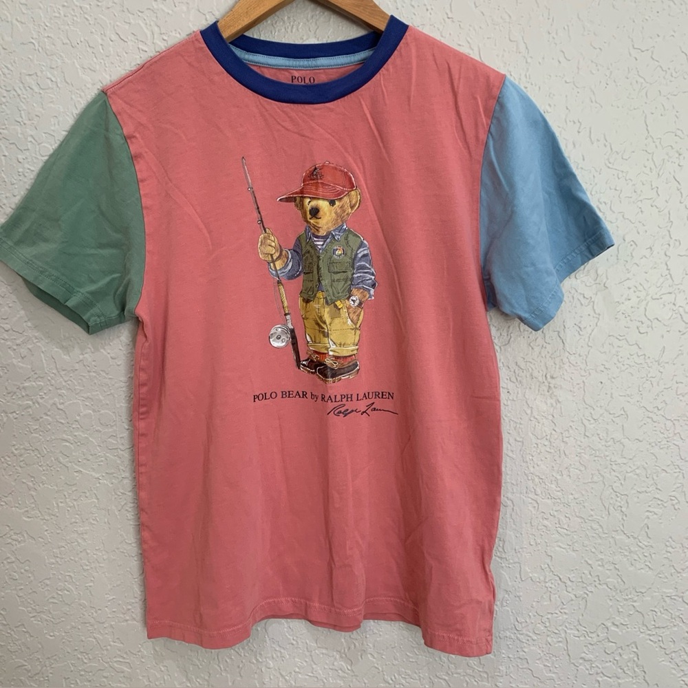 Polo Ralph Lauren T Shirt Youth Large Polo Bear  Boys Short Sleeve  (14/16)